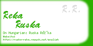 reka ruska business card